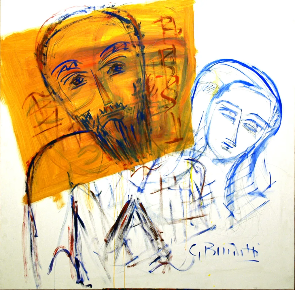 RIPRODUZIONE OLIO DI GIANCARLO BENEDETTI " S.AGOSTINO E LA MADRE MONICA" REALIZZATO DALL'ARTISTA NELL'OTTOBRE 2004 FOTO: CRISTIANO FRANCESCHI 26 OTTOBRE 2004